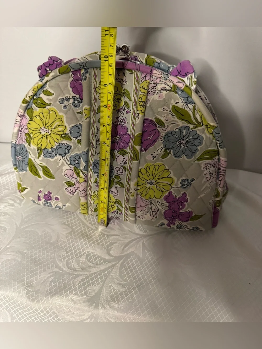 Vera Bradley Quilted Floral Frame Satchel-Retired Pattern- Double Compartment